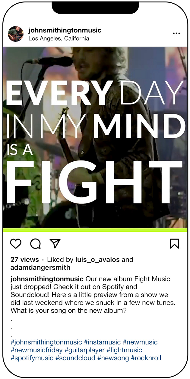 Instagram hashtags for musicians
