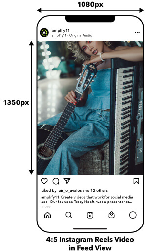 Instagram Reels feed video size specs and aspect ratio